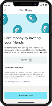 refer a friend - mobile app